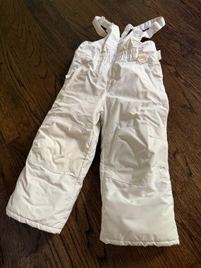 Amazon Essentials Kids White Snow Overalls with Adjustable Straps